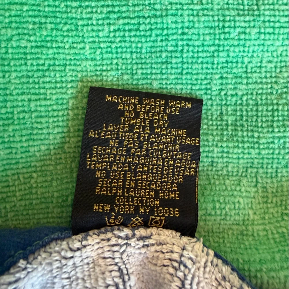 Vintage Ralph Lauren Beach Towel. 1990s Polo. Blue Label Y2K 62”x35”